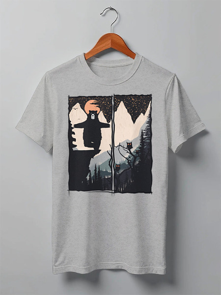 Заказать мужскую футболку в Москве. Футболка классическая Wild Yoga от oneredfoxstore@gmail.com - готовые дизайны и нанесение принтов.