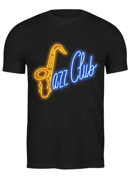 Заказать мужскую футболку в Москве. Футболка классическая Джаз Клуб (Jazz Club) от BeliySlon - готовые дизайны и нанесение принтов.