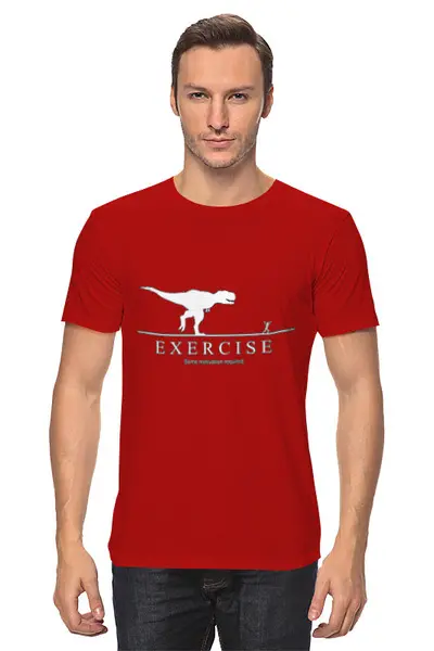 Заказать мужскую футболку в Москве. Футболка классическая Динозавр от YellowCloverShop - готовые дизайны и нанесение принтов.