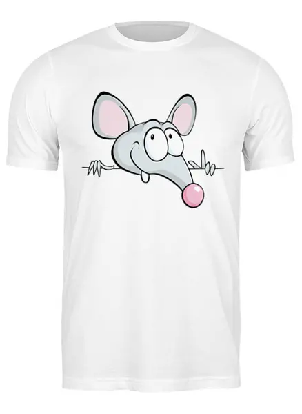 Заказать мужскую футболку в Москве. Футболка классическая Мышка от Violet - готовые дизайны и нанесение принтов.