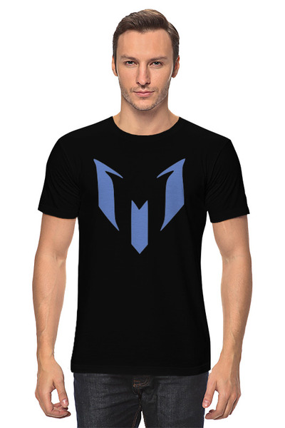 Заказать мужскую футболку в Москве. Футболка классическая Messi Logo от skynatural - готовые дизайны и нанесение принтов.