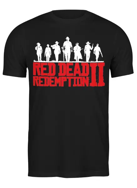Заказать мужскую футболку в Москве. Футболка классическая Red Dead Redemption 2 от balden - готовые дизайны и нанесение принтов.