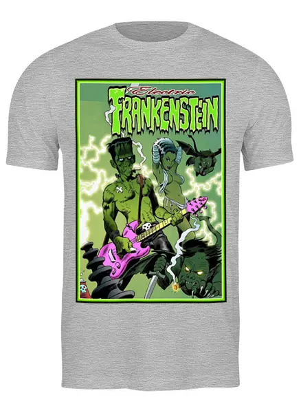 Заказать мужскую футболку в Москве. Футболка классическая Frankenstein Rocker от Leichenwagen - готовые дизайны и нанесение принтов.