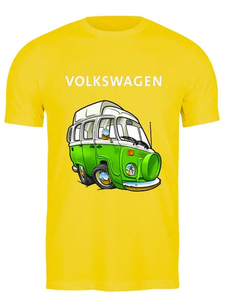 Заказать мужскую футболку в Москве. Футболка классическая Volkswagen  от T-shirt print  - готовые дизайны и нанесение принтов.