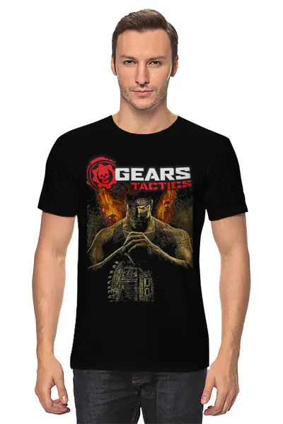 Заказать мужскую футболку в Москве. Футболка классическая GEARS OF WAR от robus - готовые дизайны и нанесение принтов.