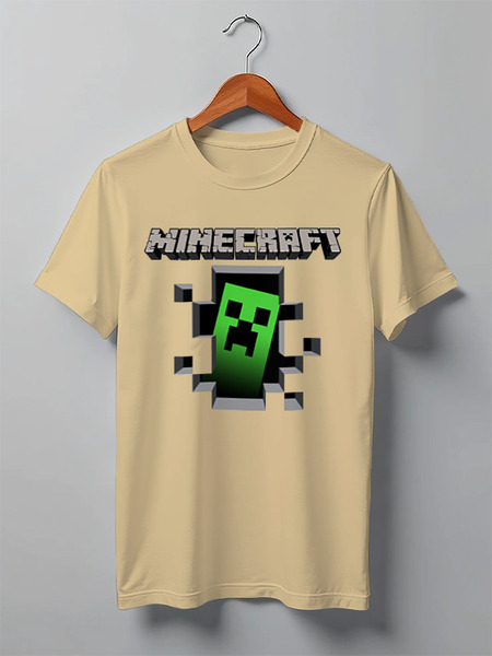 Заказать мужскую футболку в Москве. Футболка классическая Minecraft  от торгаш - готовые дизайны и нанесение принтов.