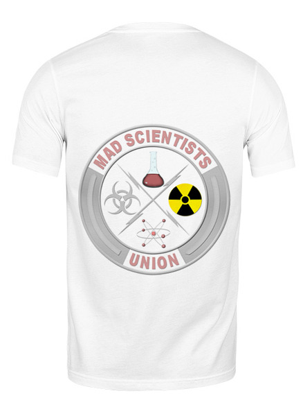Заказать мужскую футболку в Москве. Футболка классическая Mad scientists union от Andy Quarry - готовые дизайны и нанесение принтов.