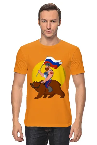 Заказать мужскую футболку в Москве. Футболка классическая Футбол от Ирина - готовые дизайны и нанесение принтов.