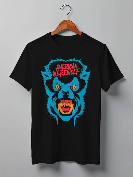 Заказать мужскую футболку в Москве. Футболка классическая ⚠American Werewolf⚠ от balden - готовые дизайны и нанесение принтов.