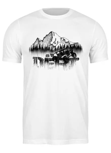 Заказать мужскую футболку в Москве. Футболка классическая Offroad от oneredfoxstore@gmail.com - готовые дизайны и нанесение принтов.