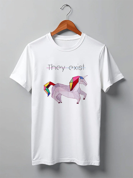 Заказать мужскую футболку в Москве. Футболка классическая  Unicorn от Юлиан Власов - готовые дизайны и нанесение принтов.