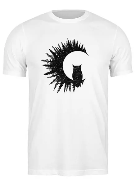 Заказать мужскую футболку в Москве. Футболка классическая Forest от oneredfoxstore@gmail.com - готовые дизайны и нанесение принтов.