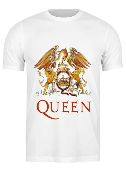 Заказать мужскую футболку в Москве. Футболка классическая Queen от ROK - готовые дизайны и нанесение принтов.