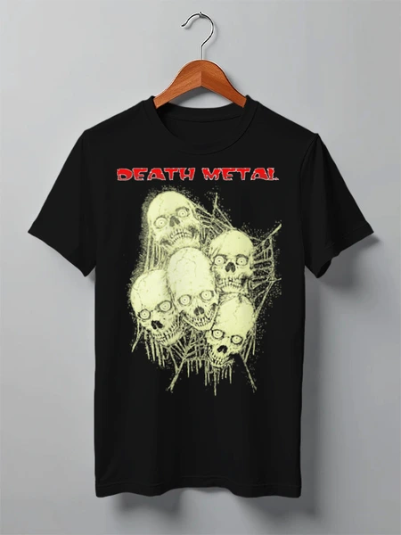 Заказать мужскую футболку в Москве. Футболка классическая Death Metal от Leichenwagen - готовые дизайны и нанесение принтов.