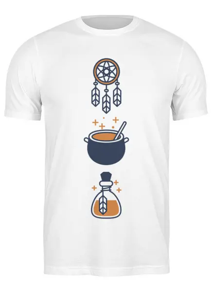 Заказать мужскую футболку в Москве. Футболка классическая Magic от oneredfoxstore@gmail.com - готовые дизайны и нанесение принтов.