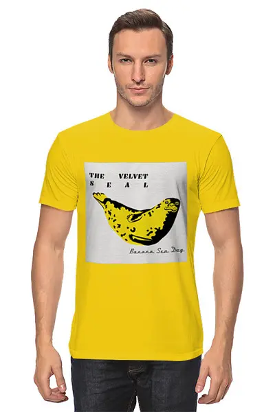 Заказать мужскую футболку в Москве. Футболка классическая Banana Seal от AG ART  - готовые дизайны и нанесение принтов.