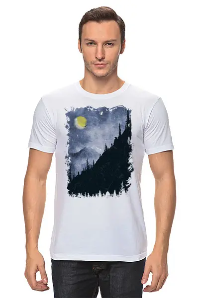 Заказать мужскую футболку в Москве. Футболка классическая Hiking and Bears от oneredfoxstore@gmail.com - готовые дизайны и нанесение принтов.