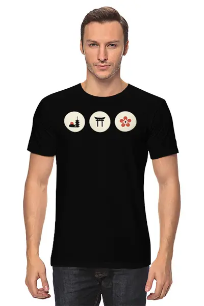 Заказать мужскую футболку в Москве. Футболка классическая Japan от oneredfoxstore@gmail.com - готовые дизайны и нанесение принтов.