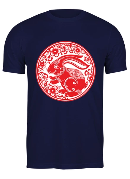 Заказать мужскую футболку в Москве. Футболка классическая China Rabbit от skynatural - готовые дизайны и нанесение принтов.