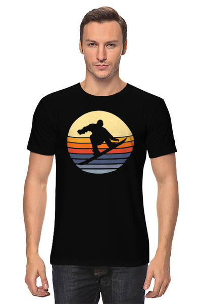 Заказать мужскую футболку в Москве. Футболка классическая Сноуборд от skynatural - готовые дизайны и нанесение принтов.