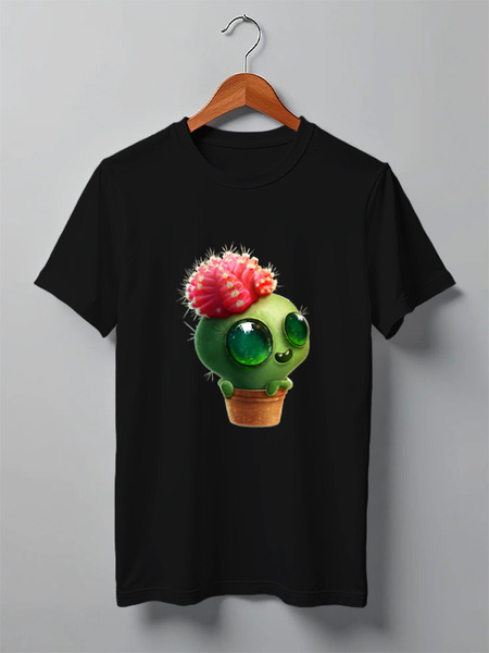Заказать мужскую футболку в Москве. Футболка классическая Funny cactus от Дана Столыпина - готовые дизайны и нанесение принтов.