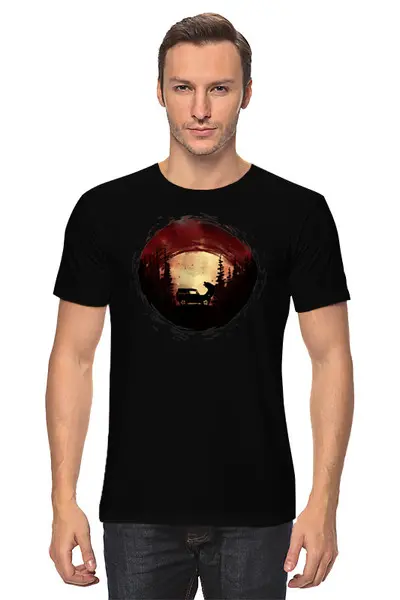 Заказать мужскую футболку в Москве. Футболка классическая Offroad от oneredfoxstore@gmail.com - готовые дизайны и нанесение принтов.