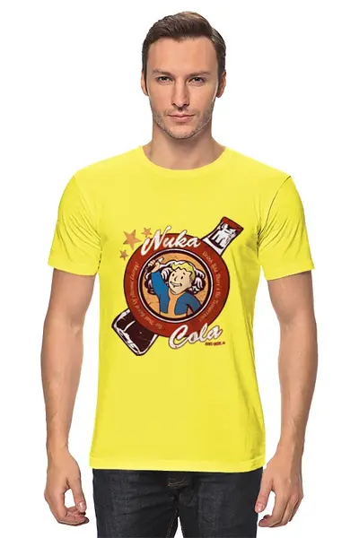 Заказать мужскую футболку в Москве. Футболка классическая Fallout Nuka Cola Ice Cold от madw - готовые дизайны и нанесение принтов.