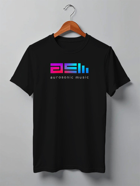 Заказать мужскую футболку в Москве. Футболка классическая Aurosonic Logo 2 от Евгений Смирнов - готовые дизайны и нанесение принтов.