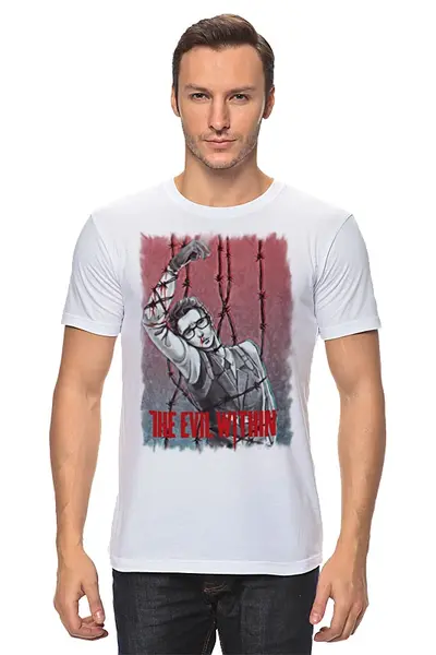 Заказать мужскую футболку в Москве. Футболка классическая The Evil Within от Leichenwagen - готовые дизайны и нанесение принтов.