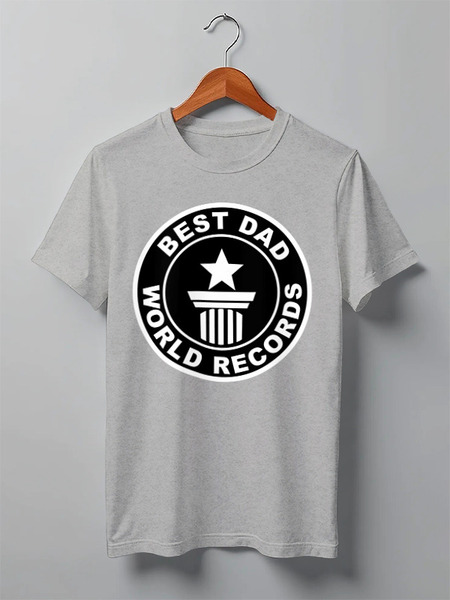 Заказать мужскую футболку в Москве. Футболка классическая Best Dad (Лучший отец) от coolmag - готовые дизайны и нанесение принтов.