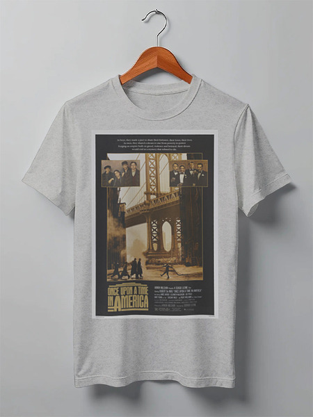 Заказать мужскую футболку в Москве. Футболка классическая Once Upon a Time in America / Однажды в Америке от KinoArt - готовые дизайны и нанесение принтов.