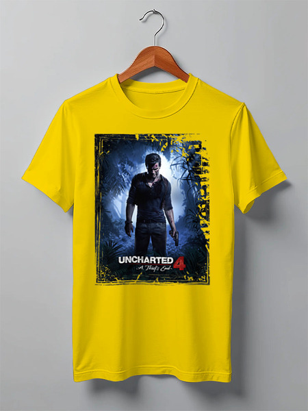 Заказать мужскую футболку в Москве. Футболка классическая ◈Uncharted 4◈ от balden - готовые дизайны и нанесение принтов.