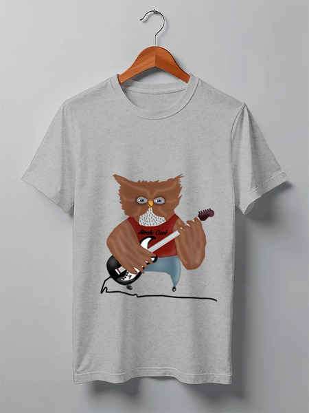Заказать мужскую футболку в Москве. Футболка классическая Rock Owl от ntalya - готовые дизайны и нанесение принтов.