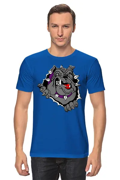Заказать мужскую футболку в Москве. Футболка классическая Bulldog от Tony Rizzo - готовые дизайны и нанесение принтов.
