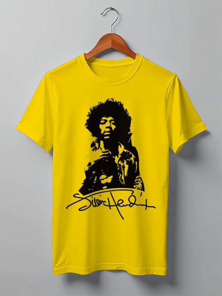 Заказать мужскую футболку в Москве. Футболка классическая Jimi Hendrix от Djimas Leonki - готовые дизайны и нанесение принтов.