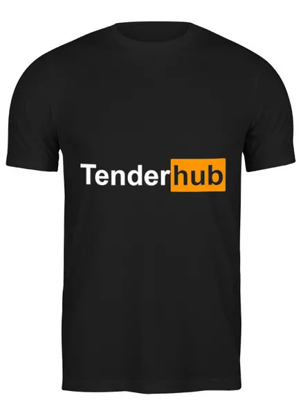 Заказать мужскую футболку в Москве. Футболка классическая Tenderhub Hoodie от Vlad Vlad - готовые дизайны и нанесение принтов.