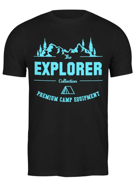 Заказать мужскую футболку в Москве. Футболка классическая Mountains от oneredfoxstore@gmail.com - готовые дизайны и нанесение принтов.
