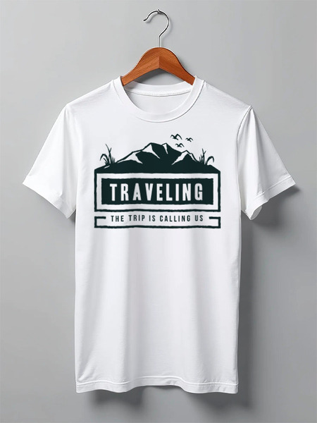 Заказать мужскую футболку в Москве. Футболка классическая Mountains от oneredfoxstore@gmail.com - готовые дизайны и нанесение принтов.