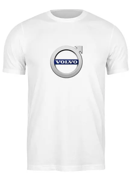 Заказать мужскую футболку в Москве. Футболка классическая VOLVO  от DESIGNER   - готовые дизайны и нанесение принтов.