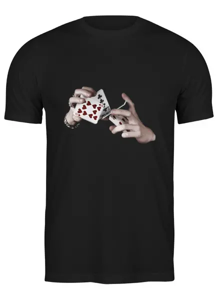 Заказать мужскую футболку в Москве. Футболка классическая Cardistry от Вадим Клевин - готовые дизайны и нанесение принтов.