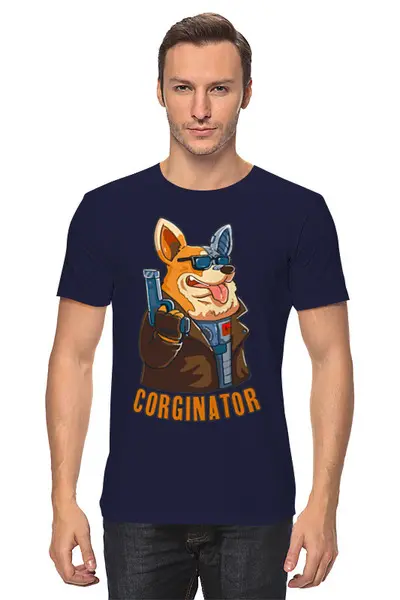 Заказать мужскую футболку в Москве. Футболка классическая ◈CORGINATOR◈ от balden - готовые дизайны и нанесение принтов.