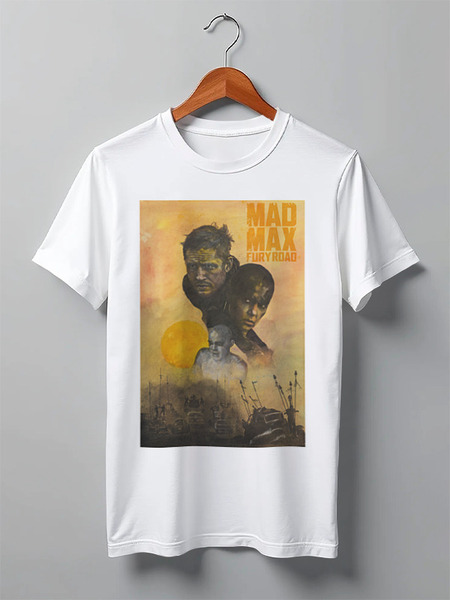 Заказать мужскую футболку в Москве. Футболка классическая Mad Max / Безумный Макс от KinoArt - готовые дизайны и нанесение принтов.
