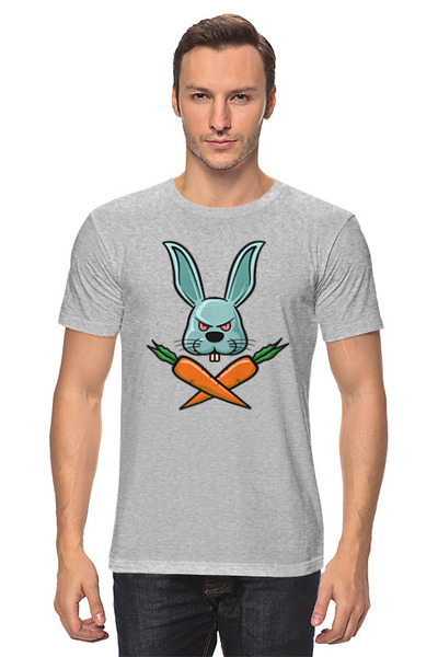 Заказать мужскую футболку в Москве. Футболка классическая Team rabbit от skynatural - готовые дизайны и нанесение принтов.