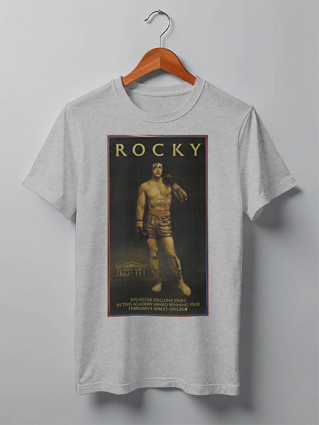 Заказать мужскую футболку в Москве. Футболка классическая Rocky / Рокки от KinoArt - готовые дизайны и нанесение принтов.
