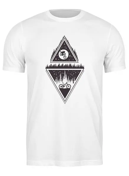 Заказать мужскую футболку в Москве. Футболка классическая MTB Ride от oneredfoxstore@gmail.com - готовые дизайны и нанесение принтов.