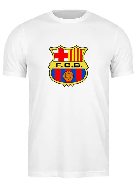Заказать мужскую футболку в Москве. Футболка классическая Futbol Club Barcelona от KinoArt - готовые дизайны и нанесение принтов.
