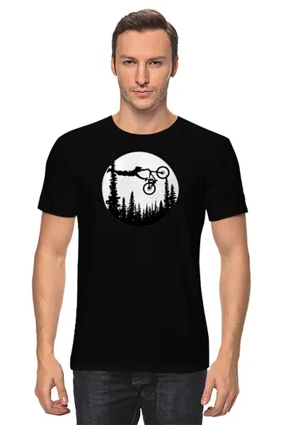 Заказать мужскую футболку в Москве. Футболка классическая Mountain Bike от oneredfoxstore@gmail.com - готовые дизайны и нанесение принтов.