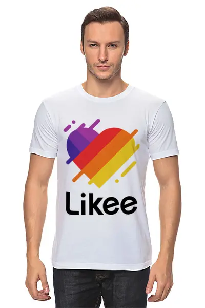 Заказать мужскую футболку в Москве. Футболка классическая Likee от weeert - готовые дизайны и нанесение принтов.