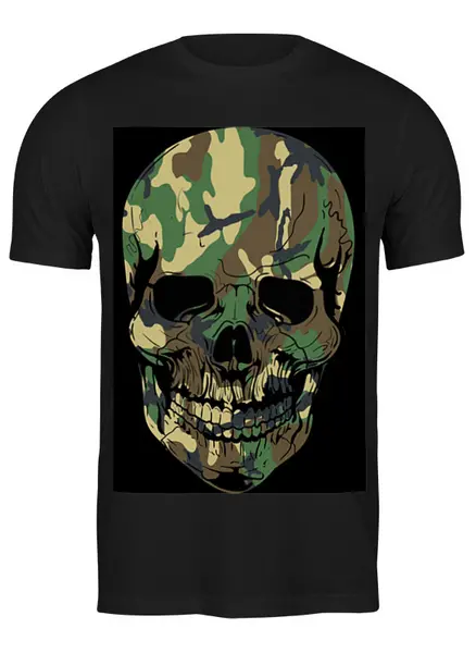 Заказать мужскую футболку в Москве. Футболка классическая Skull - 11 от Vladec11 - готовые дизайны и нанесение принтов.