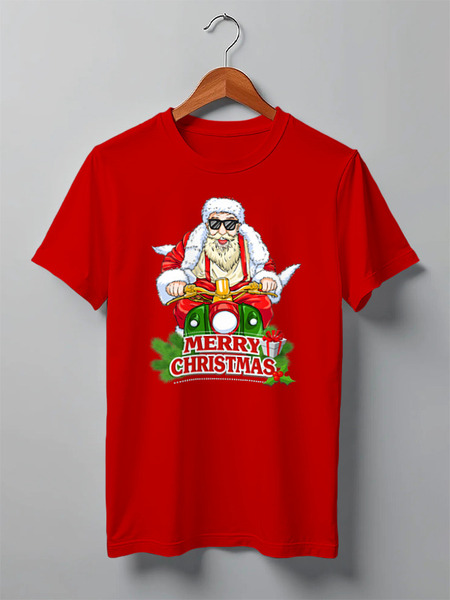 Заказать мужскую футболку в Москве. Футболка классическая Santa Claus is coming to town от balden - готовые дизайны и нанесение принтов.